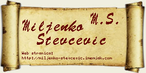 Miljenko Stevčević vizit kartica